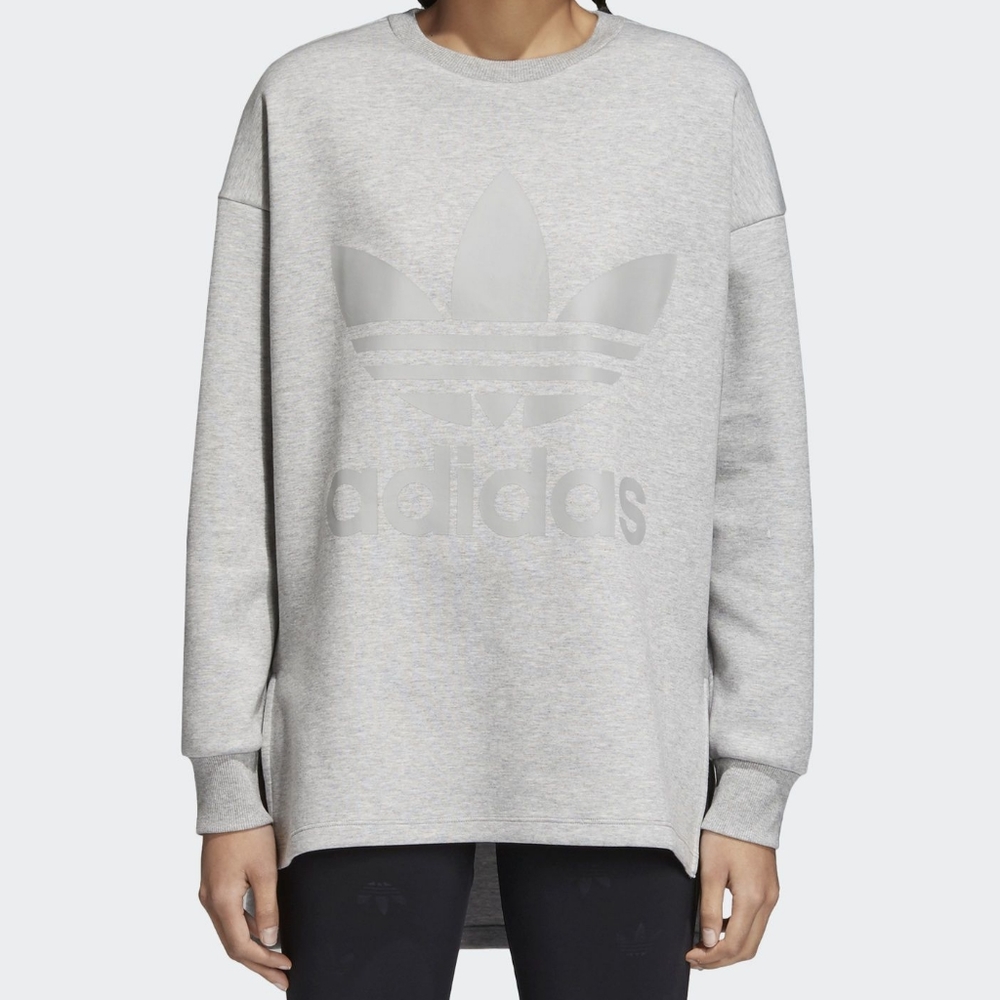 NWT ADIDAS Originals Trefoil Hi-low Crewneck